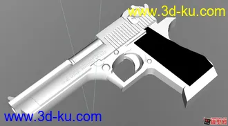 3D打印模型沙漠之鹰 大口径手枪 贴图的图片