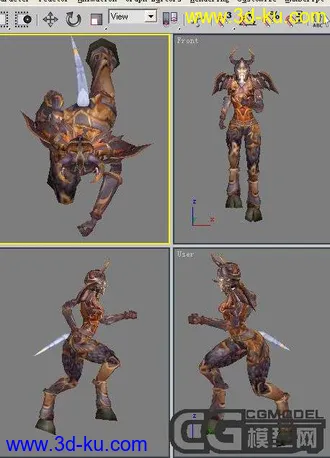 3D打印模型自己做的德莱尼女战士 T5套 带骨骼动画的图片