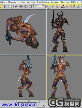 3D打印模型自己做的德莱尼女战士 T5套 带骨骼动画的图片