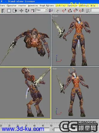 3D打印模型自己做的德莱尼女战士 T5套 带骨骼动画的图片