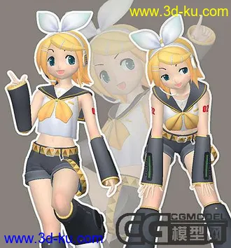 鏡音3D模型的图片