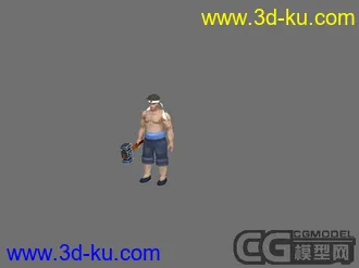 3D打印模型铁匠，男人，低模的图片