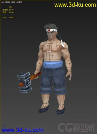 3D打印模型铁匠，男人，低模的图片