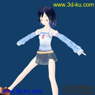 【修正】らぶデス３女孩模型，衣服和身体分离，原始姿势 [18xGAL][Teatime]（申精）的图片