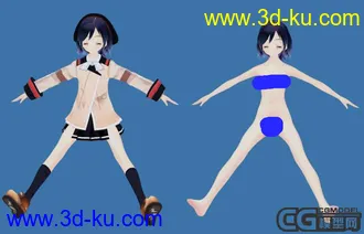 【修正】らぶデス３女孩模型，衣服和身体分离，原始姿势 [18xGAL][Teatime]（申精）的图片