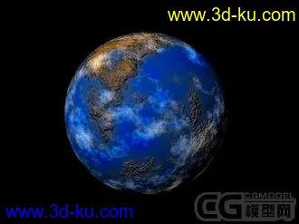 3D打印模型maya内部纹理制作的地球的图片