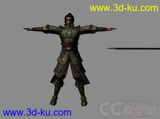 3D打印模型姜维绑定骨骼的图片