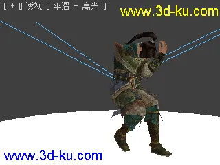 3D打印模型姜维绑定骨骼的图片