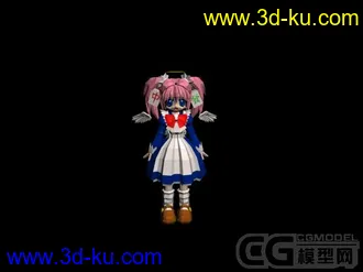 3D打印模型卡哇伊的麻将妹的图片