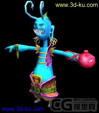 3D打印模型海怪,怪物，低模的图片