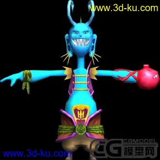 3D打印模型海怪,怪物，低模的图片