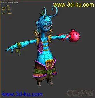 3D打印模型海怪,怪物，低模的图片