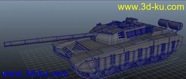 上班无聊时做的99主站坦克模型的图片1