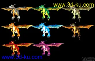 3D打印模型《魔兽世界》小龙（八套帖图）的图片