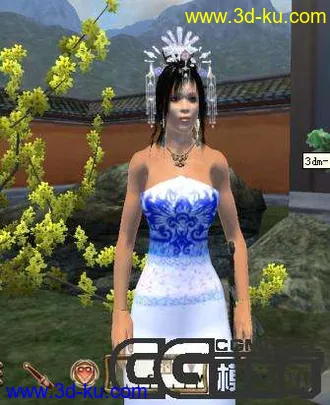 3D打印模型游戏人物`带骨骼的图片