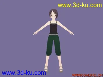3D打印模型一个非常可爱的女孩的图片