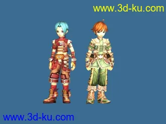3D打印模型两个很帅气的男孩的图片