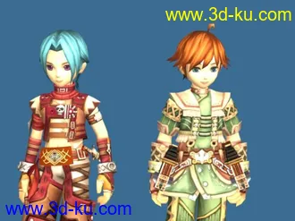 3D打印模型两个很帅气的男孩的图片