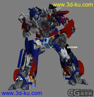 3D打印模型变形金刚-晴天柱（ 加骨骼  可以变形 ）的图片