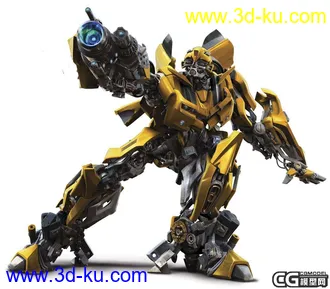 3D打印模型变形金刚-大黄蜂（ 加骨骼  可以变形 ）的图片