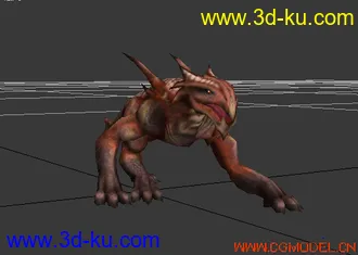 3D打印模型游戏怪兽（带动画和五套贴图）的图片