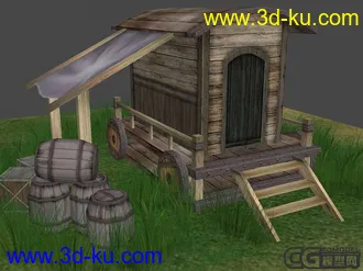 3D打印模型古代房车的图片