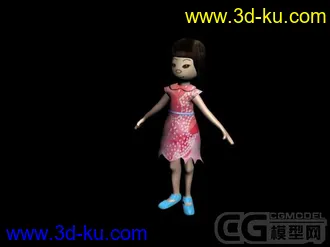 3D打印模型卡通女孩的图片