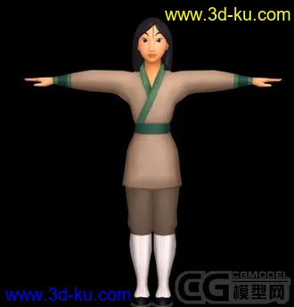 3D打印模型《花木兰》角色集合的图片