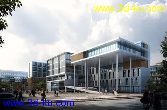 精品！超写实的学校建筑模型！(全部贴图)的图片