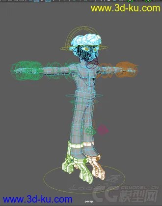 3D打印模型滑轮车男孩的图片