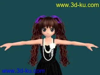 3D打印模型可爱的跳舞女孩的图片
