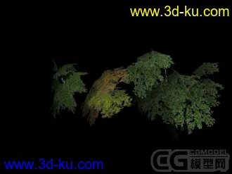 3D打印模型游戏场景中低模山树的图片