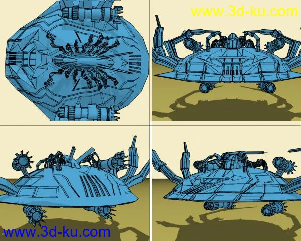 原创异形飞船代表作模型的图片3