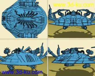 3D打印模型原创异形飞船代表作的图片