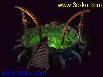 3D打印模型祭坛-贴图，灯光设置好的，值得学习下的图片