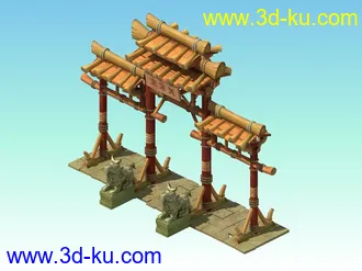 3D打印模型牌坊的图片