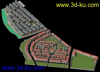 3D打印模型真实嘉兴的一块地方，卫星图里找得到的图片