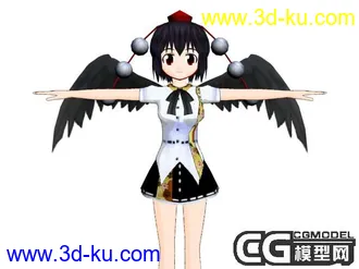 3D打印模型東方風神少女 文的图片