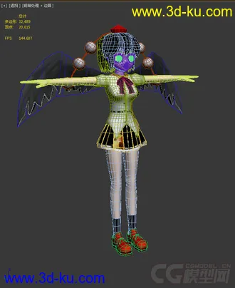 3D打印模型東方風神少女 文的图片
