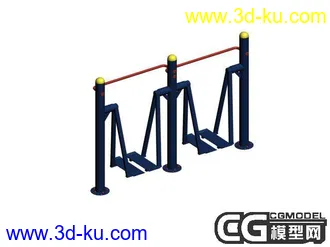 3D打印模型小区全套运动器材的图片