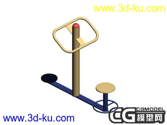 3D打印模型小区全套运动器材的图片