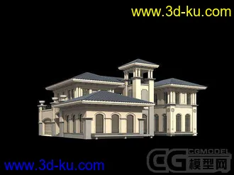 3D打印模型精细欧世别墅的图片