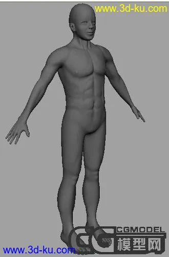 3D打印模型以前做了个男人体，发上来请大家点评点评的图片