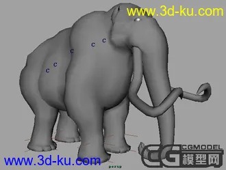 《冰河世纪》中的大象模型的图片