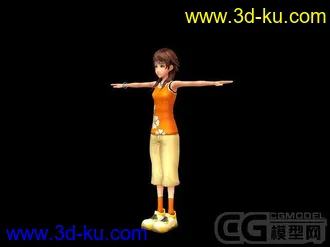 3D打印模型一个游戏动画人物的图片