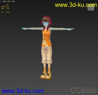 3D打印模型一个游戏动画人物的图片