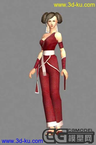 3D打印模型一个女性游戏人物的图片