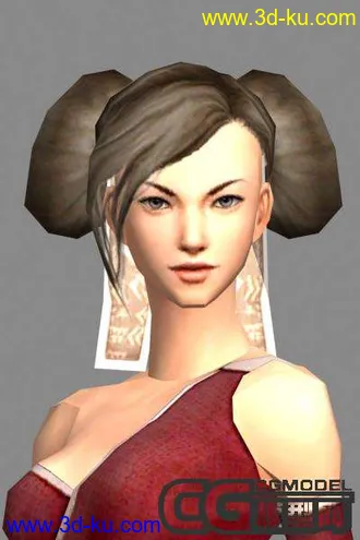 3D打印模型一个女性游戏人物的图片