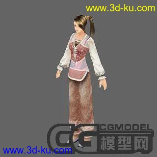 3D打印模型古装游戏人物低模的图片
