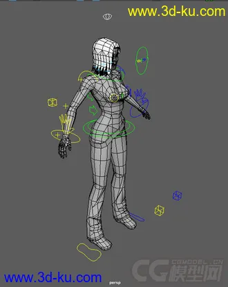 超现实女模型，内带贴图，绑定，动画。。。的图片